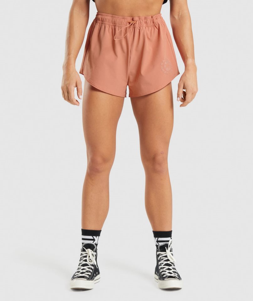 Women's Gymshark KK Fit Woven Shorts Pink | CA 51703A